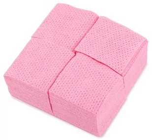 Perforowane waciki bezpyłowe do paznokci AlleMed różowe 5x5 cm 250szt - Kosmetyczne akcesoria jednorazowe - miniaturka - grafika 1