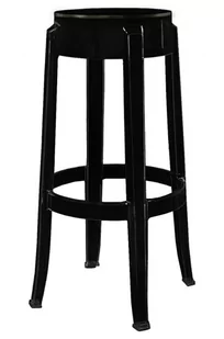 King Home Hoker taboret wysoki barowy CHARLES 76 czarny - poliwęglan 118-APC2.BLACK - Taborety i hokery - miniaturka - grafika 1