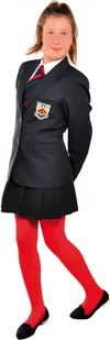 Rajstopy 60 DEN dla dziewczynek Wygodne i trwałe rajstopy z mikrofibry Czerwone 98/104 - Rajstopy dziecięce - miniaturka - grafika 1