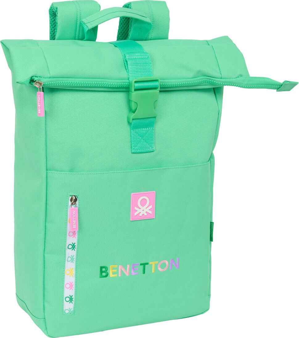 Casualowy plecak Benetton Mint zielony