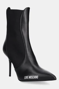 Love Moschino botki damskie kolor czarny na szpilce JA21059G1NIA0000 - Botki damskie - miniaturka - grafika 1