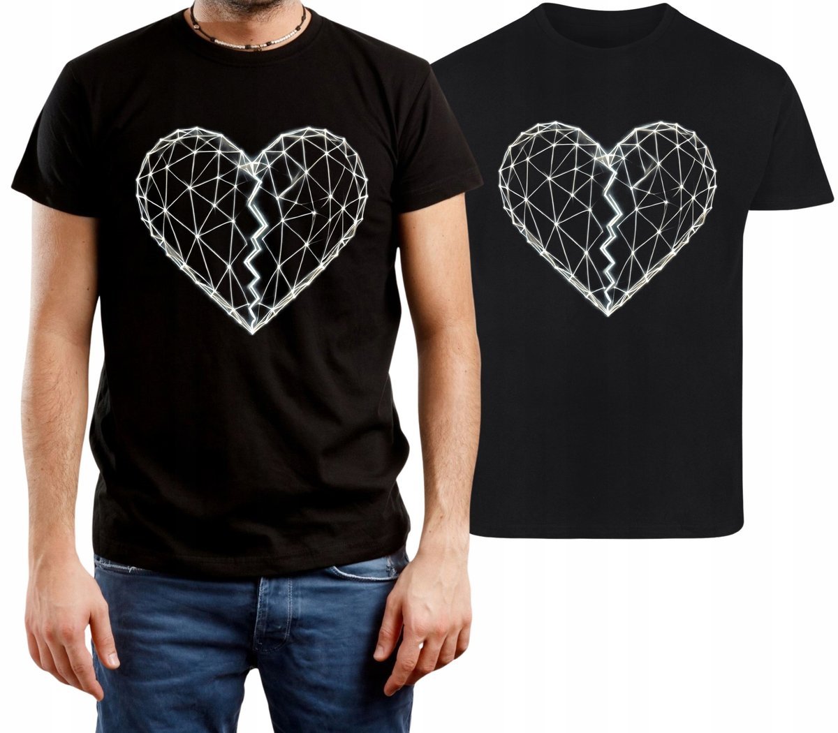 Prezent na Walentynki Koszulka Serce dla Męża Gruba bawełna R-XS A814