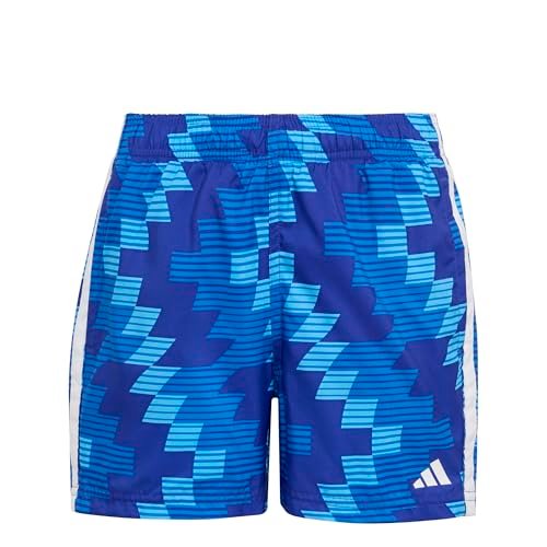 adidas Chlopcy Football-Inspired Graphic Swim Kids Swimwear, lucid blue/white, 15-16 Years