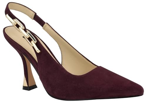 NINE WEST Damskie czółenka Veroni, Bordowy zamsz 600, 36.5 EU