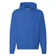 Bluzy męskie - Bluza męska rozpinana z kapturem Premium Fruit of the Loom - Niebieski XXL - miniaturka - grafika 1