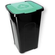 Kosze na śmieci - Kosz do segregacji śmieci Tuna 50L z zieloną pokrywą - miniaturka - grafika 1