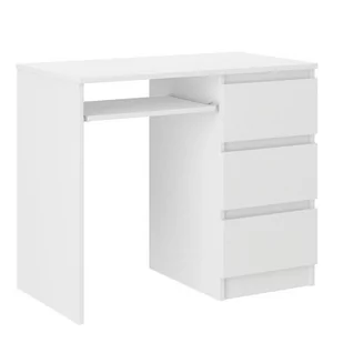 BIURKO KOMPUTEROWE 96 cm STOLIK STÓŁ LAPTOP Biała PL - Biurka - miniaturka - grafika 1