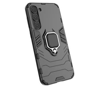 Ring Armor etui do Samsung Galaxy S23+ pancerny pokrowiec uchwyt magnetyczny ring czarne - Etui i futerały do telefonów - miniaturka - grafika 3