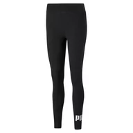Legginsy - Legginsy damskie Puma ESSENTIALS LOGO czarne 58683201 - miniaturka - grafika 1