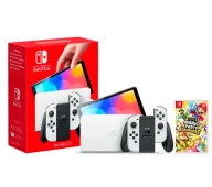 Konsole Nintendo - Nintendo Switch OLED Biały + Super Mario Party Jamboree - miniaturka - grafika 1
