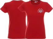 Odzież robocza - Promostars LPP - Koszulka ratownicza czerwona damska odblaskowa - nadruk przód - miniaturka - grafika 1