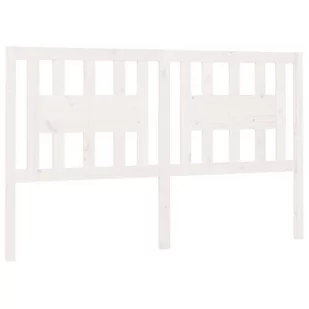 Lumarko Wezgłowie łóżka, białe, 186x4x100 cm, lite drewno sosnowe - Inne meble do sypialni - miniaturka - grafika 3