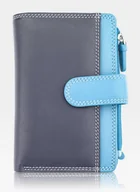 Portfele - Visconti Portfel Damski Skórzany RAINBOW RB-97 Niebieski Multi - miniaturka - grafika 1