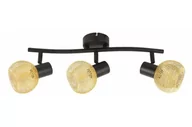 Lampy sufitowe - Loretto lampa sufitowa (spot) 3xE14 czarna/złoty 830703-30 - miniaturka - grafika 1