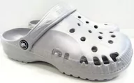 Buty dla dziewczynek - Kroksy klapki dziecięce chodaki piankowe 3006 szary - miniaturka - grafika 1