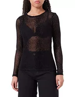 Bluzy damskie - ICHI Damska bluza z długim rękawem Ihmelina, 194008/czarna, XS - miniaturka - grafika 1