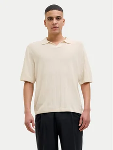 Jack&Jones Sweter Varenna 12272578 Beżowy Relaxed Fit - Swetry męskie - miniaturka - grafika 1