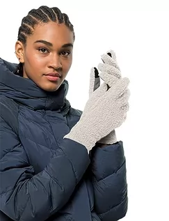 Rękawiczki - Jack Wolfskin Damskie rękawiczki HIGH Curl Glove W, bawełna biała, L, Bawełna White, L - grafika 1