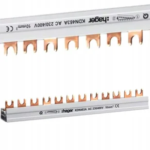 Hager Insulated busbar 4p 63a fork 10mm2 12m KDN463A - Inne akcesoria elektryczne - miniaturka - grafika 2