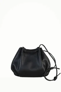 Midi worek Retro czarna skóra - Torebki damskie - miniaturka - grafika 1