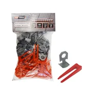 Inne mocowania - System poziomowania płytek AWTOOLS, 7 - 14 mm, 50 szt i 50 szt - miniaturka - grafika 1