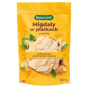 Bakalland Migdały w płatkach orzechy 150 g - Bakalie - miniaturka - grafika 1