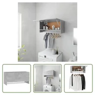 Szafy - The Living Store Szafa betonowa szara 70x32,5x35cm materiał drewnopochodny - miniaturka - grafika 1