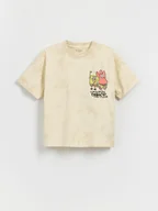 Koszulki dla chłopców - Reserved - T-shirt SpongeBob - złamana biel - miniaturka - grafika 1