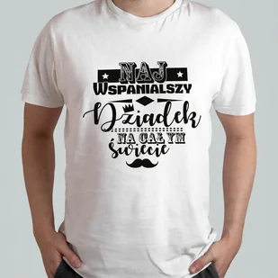 Koszulka Męska Śmieszna T-shirt Z Nadrukiem Dzień Dziadka Dla Dziadka L #23 - Koszulki męskie - miniaturka - grafika 1