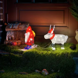 Konstsmide Christmas Lampka dekoracyjna LED Mikołaj i renifer IP44 - Ozdoby bożonarodzeniowe - miniaturka - grafika 2