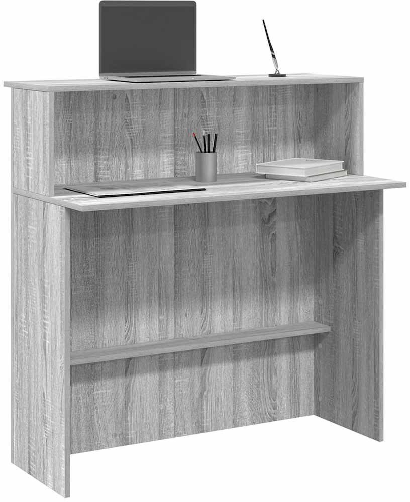 Biurko vidaXL Biurko recepcyjne szare Sonoma 100x50x103,5 cm Drewno klejone
