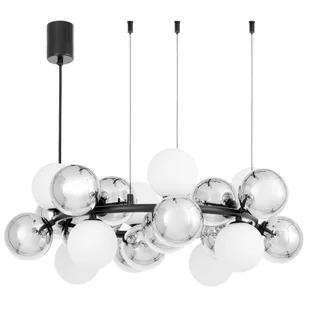 NOWOCZESNA LAMPA WISZĄCA CZARNA SAONA W24 - Lampy sufitowe - miniaturka - grafika 1