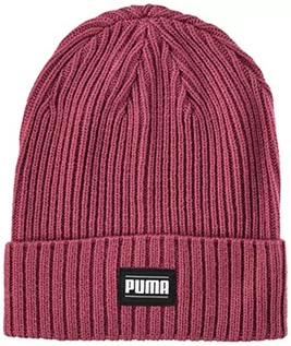 Czapki damskie - PUMA Prążkowana klasyczna czapka typu beanie z mankietem, zakurzona orchidea, jeden rozmiar, Pyłoszczelna orchidea, rozmiar uniwersalny - grafika 1