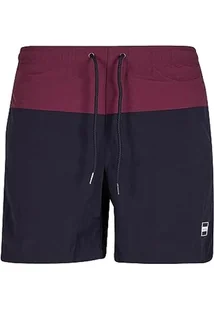 Urban Classics Męskie szorty kąpielowe z bloku, dostępne w wielu różnych kolorach, rozmiary od S do 5XL, Cherry/Black, M - Spodenki damskie - miniaturka - grafika 1