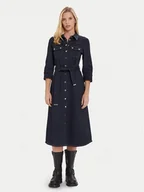 Sukienki - Morgan Sukienka jeansowa 252-RJEANA Granatowy Regular Fit - miniaturka - grafika 1