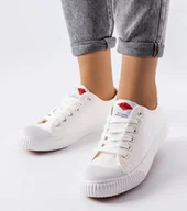 Espadryle damskie - Białe trampki Lee Cooper LCW-23-44-1643L-39 - miniaturka - grafika 1
