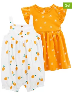 Body dla niemowląt - carter's 2-częściowy zestaw w kolorze pomarańczowym - grafika 1