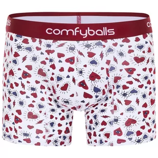 COMFYBALLS Bokserki LONG COTTON heart eyes - Bielizna sportowa męska - miniaturka - grafika 1