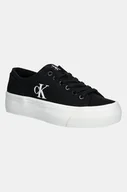 Trampki damskie - Calvin Klein Jeans tenisówki VULC FLATFORM LOW CV MG damskie kolor czarny YW0YW01763 - miniaturka - grafika 1