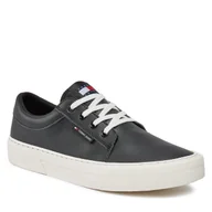 Sneakersy męskie - Sneakersy Tommy Jeans Tjm Vulc. Skate Derby Ess EM0EM01400 Czarny - miniaturka - grafika 1