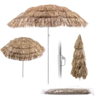 Parasole ogrodowe - KADAX Parasol Ogrodowy Plażowy Hawajski Regulowany Składany Taras Balkon 155cm - miniaturka - grafika 1