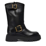 Botki damskie - Botki Badura EO-CLAIRE-70866 Czarny - miniaturka - grafika 1