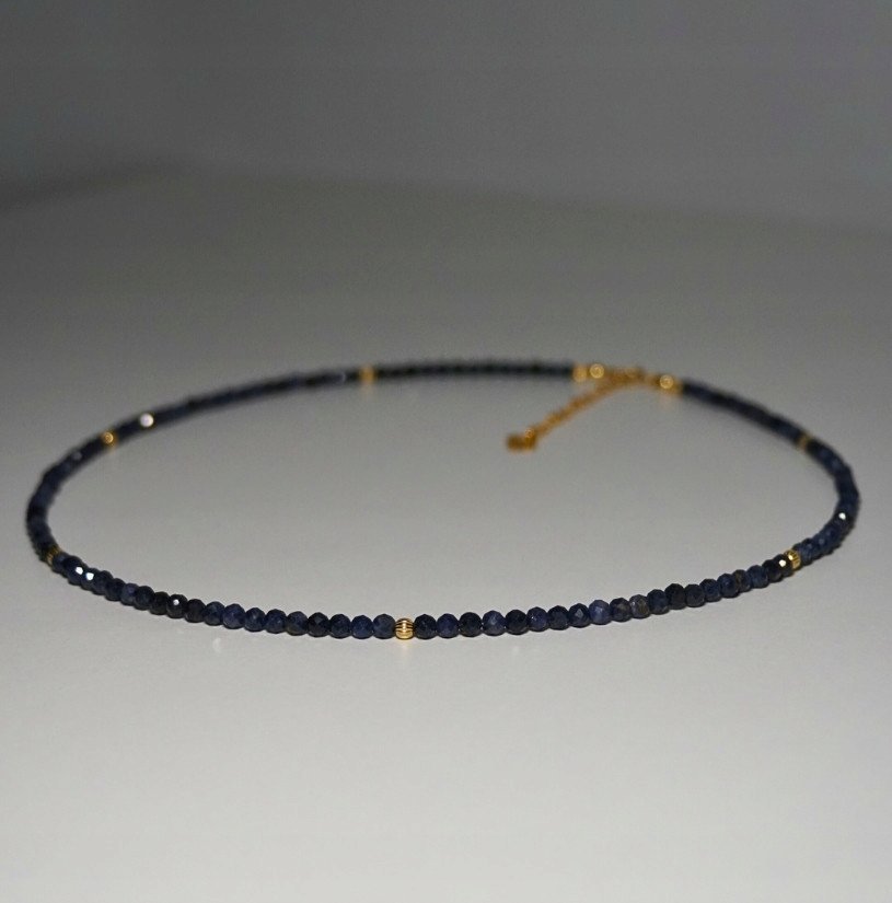 Naszyjnik Szczęścia Szafir 3mm - Crystals Break 3 rozmiary!