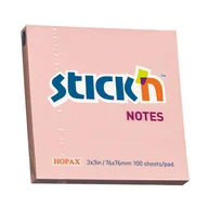 Taśmy klejące - Stick`N Notes samoprzylepny 76x76mm RÓŻOWY PASTEL - miniaturka - grafika 1