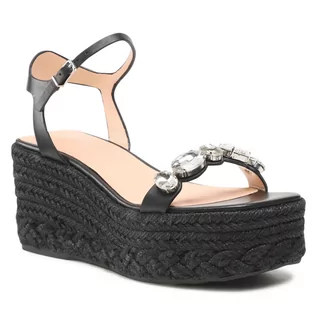 Espadryle damskie - Guess Espadryle Osia FL6OSI LEA03 BLACK - grafika 1