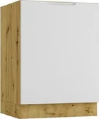 Szafki kuchenne - Stolkar Szafka kuchenna stojąca ISABEL D60 P/L szary mat/dąb artisan STOLKAR - miniaturka - grafika 1