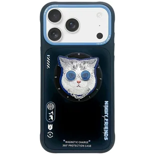 Etui Nimmy Glasses Cool Cat MagSafe do iPhone 17 Pro czarno niebieski - Etui i futerały do telefonów Etui Nimmy Glasses Cool Cat MagSafe do iPhone 17 Pro czarno niebieski - Etui i futerały do telefonów - miniaturka - grafika 1