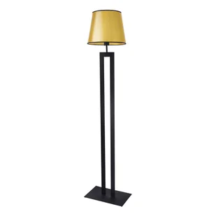 Loftowa lampa podłogowa do sypialni czarno złota VEGAS MIRROR - Lampy stojące - miniaturka - grafika 1