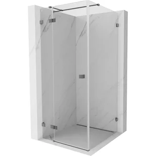 Mexen Lunar T kabina prysznicowa uchylna lewa 120 x 120 cm, transparent, gun metal - 834T-120-120-95-00-L - Kabiny prysznicowe - miniaturka - grafika 1