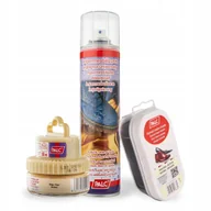 Środki do obuwia i ubrań - Beżowa Pasta do Butów z Impregnatem Aqua Stop i Czyścikiem Palc Zestaw 3w1 - miniaturka - grafika 1